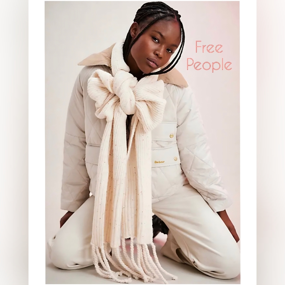 Free People Hit The Ground Scarf Ivory NWT